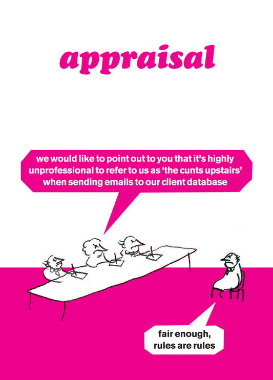 Appraisal Cunts Card