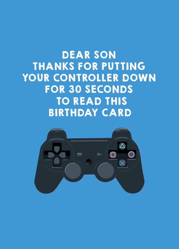 Son Thanks Controller Down Card