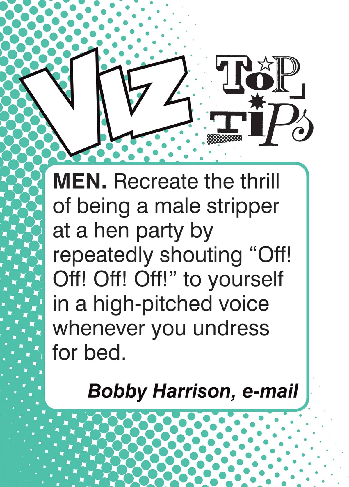 Male Stripper Card