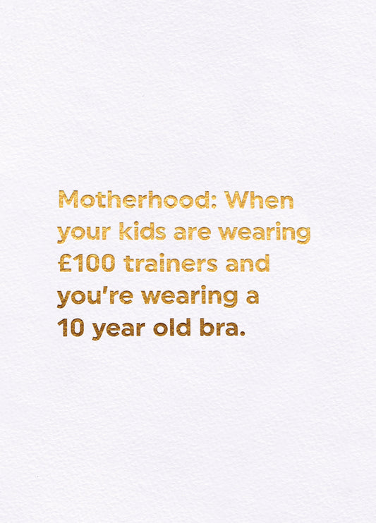 10 Year Old Bra Card