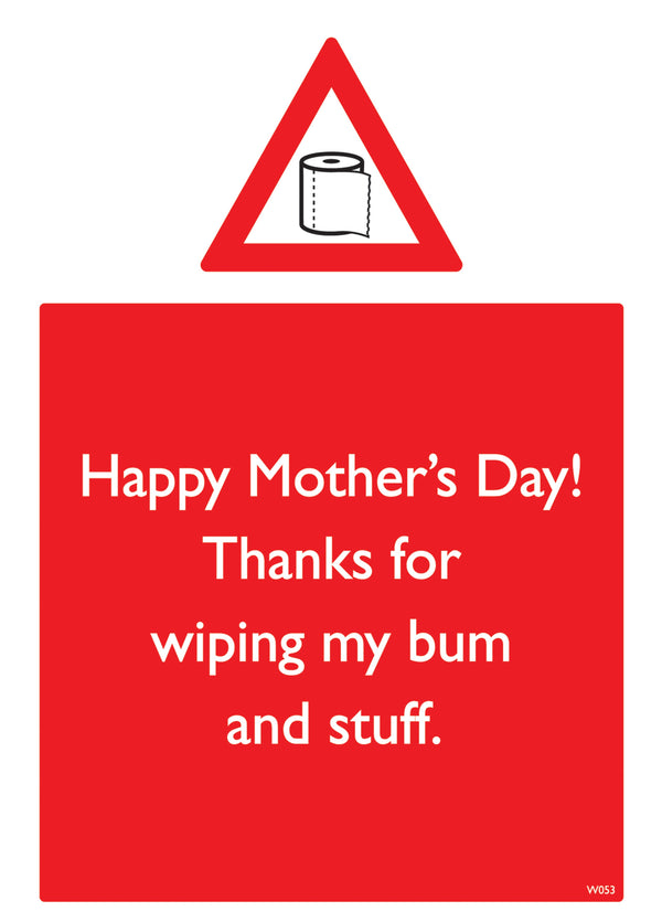 Wiping Bum Card