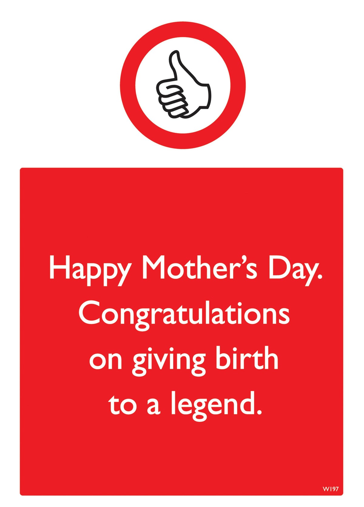 Giving Birth To A Legend Card
