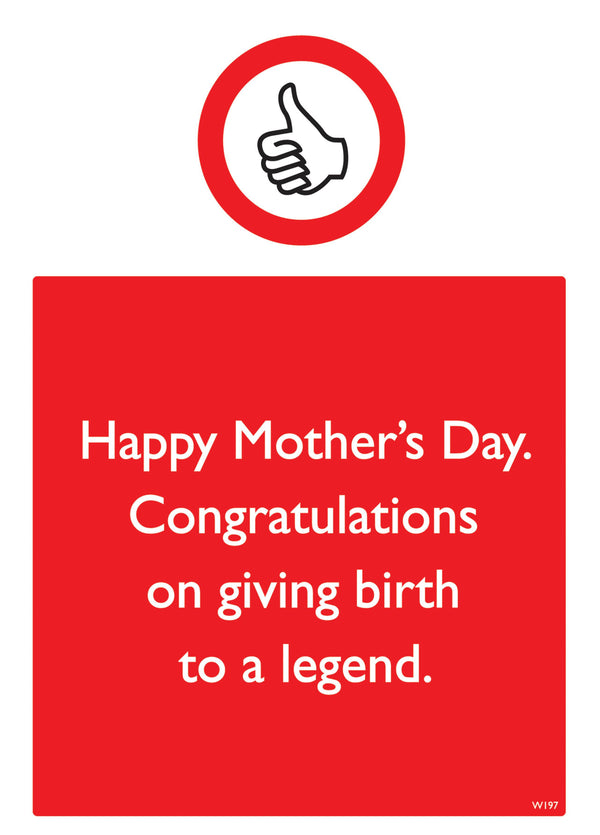Giving Birth To A Legend Card