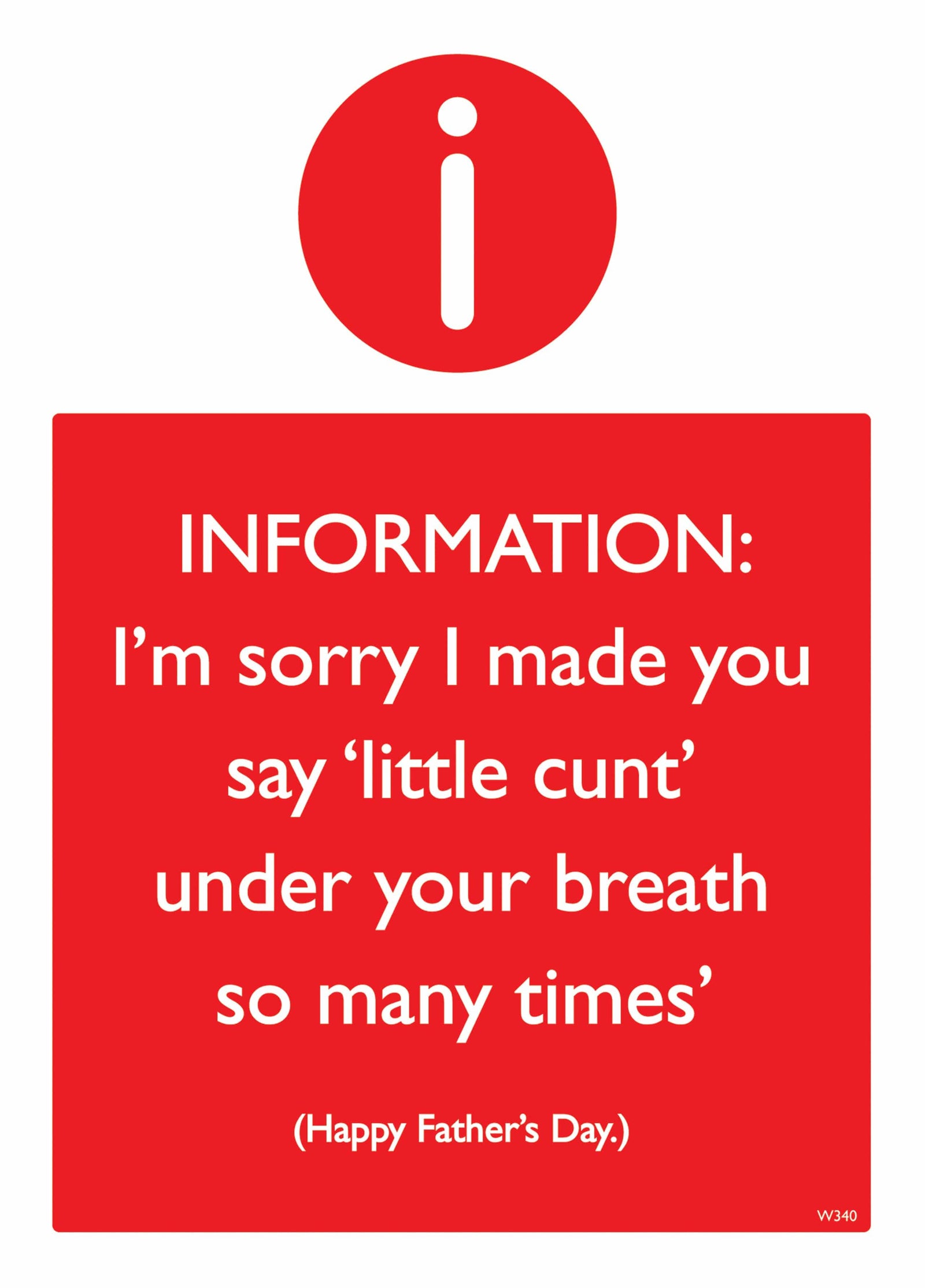 Little Cunt Card