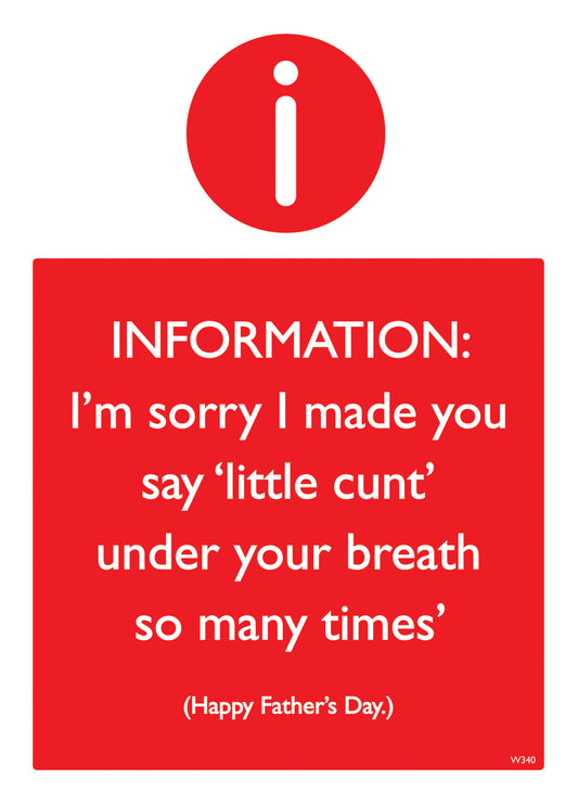 Little Cunt Card