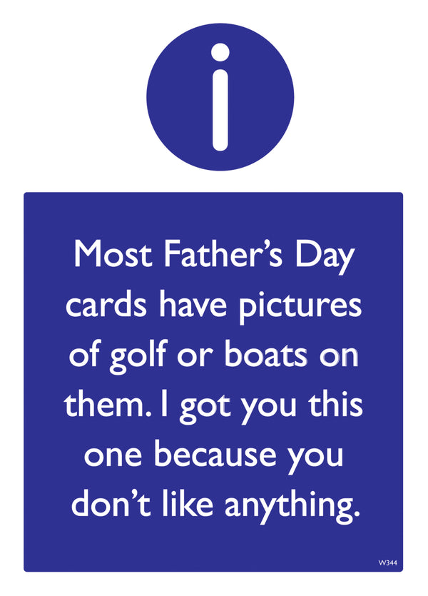 You Don't Like Anything Card