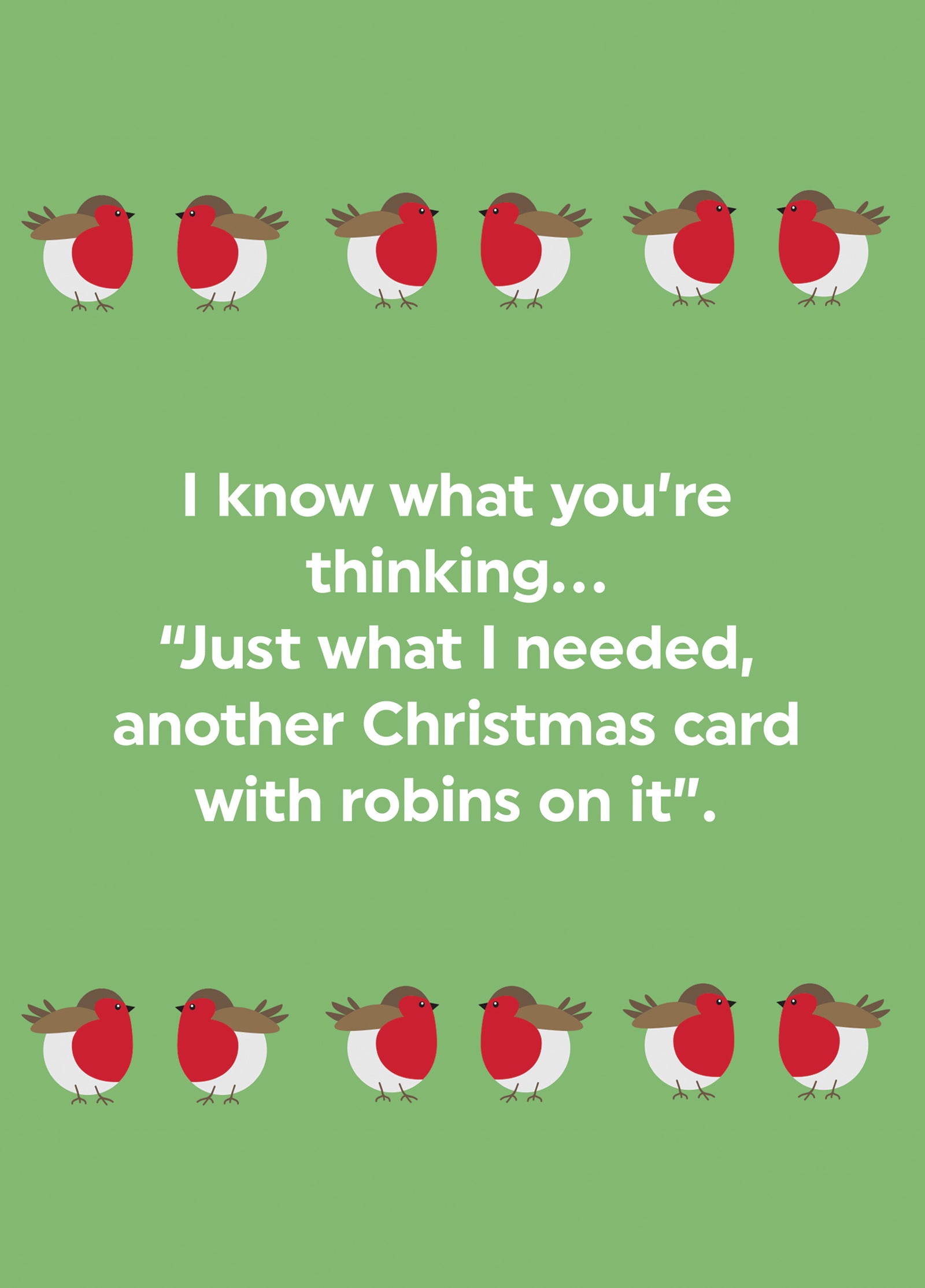 Another Christmas Card With Robins On It