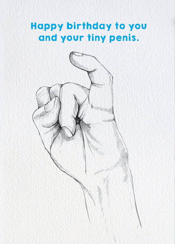 Tiny Penis Card
