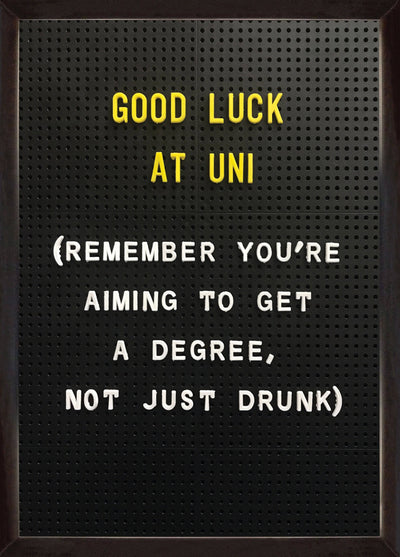 Good Luck At Uni Card