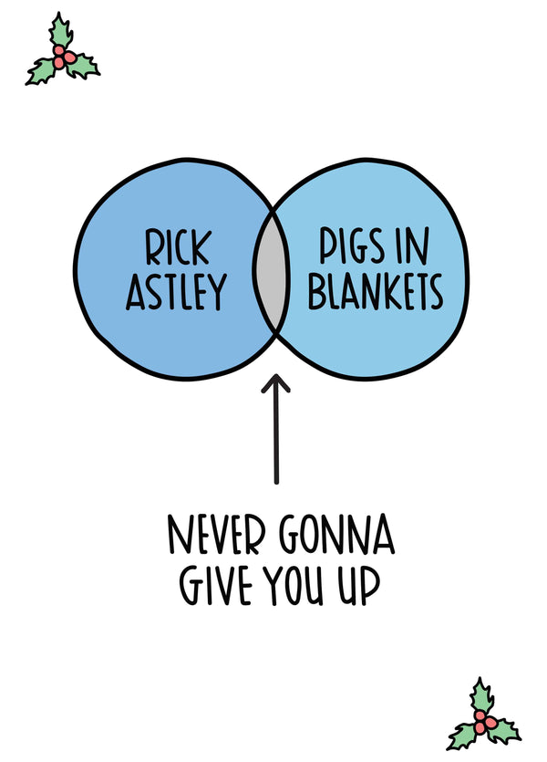 Never Giving Up Pigs In Blankets Card