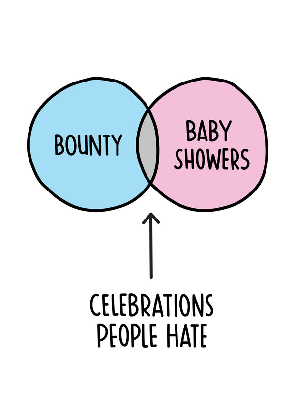 Baby Shower Venn Diagram Card