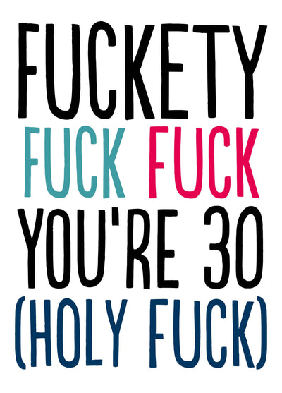 30 Fuckety Fuck Card