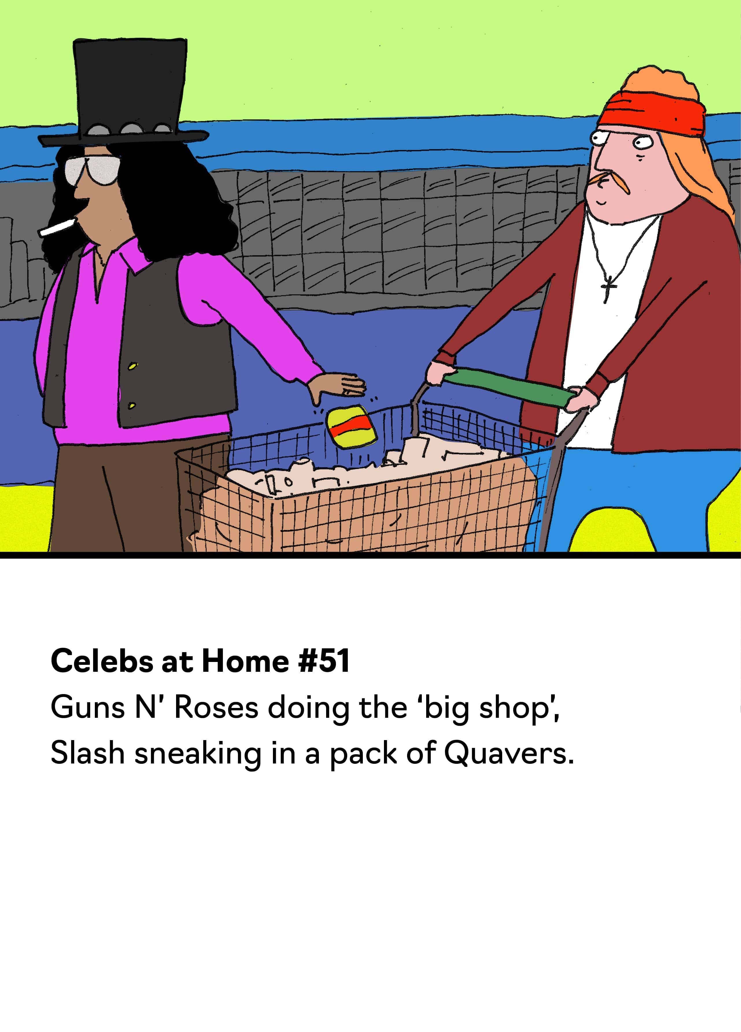 Funny Birthday Card Guns N' Roses Shopping – Scribbler Cards & Gifts