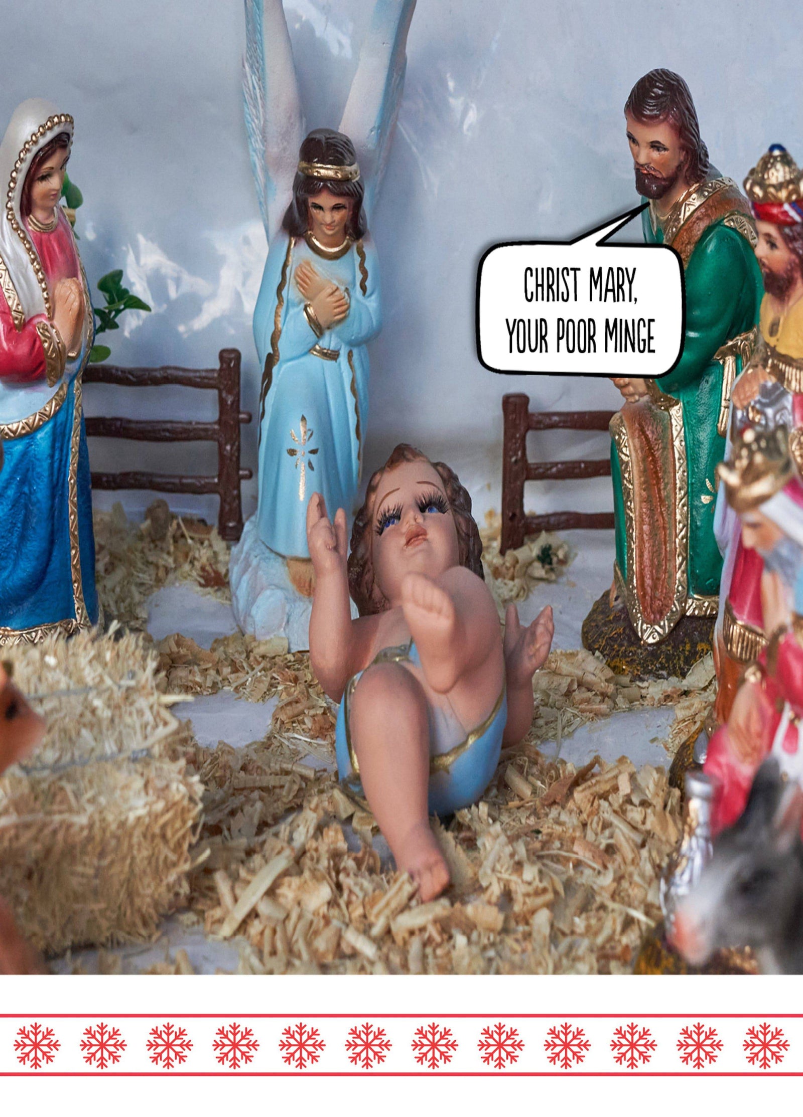Rude Christmas Card 'Minge'