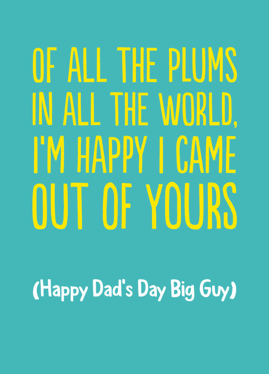 Rude Father's Day Card 'Dad Balls'