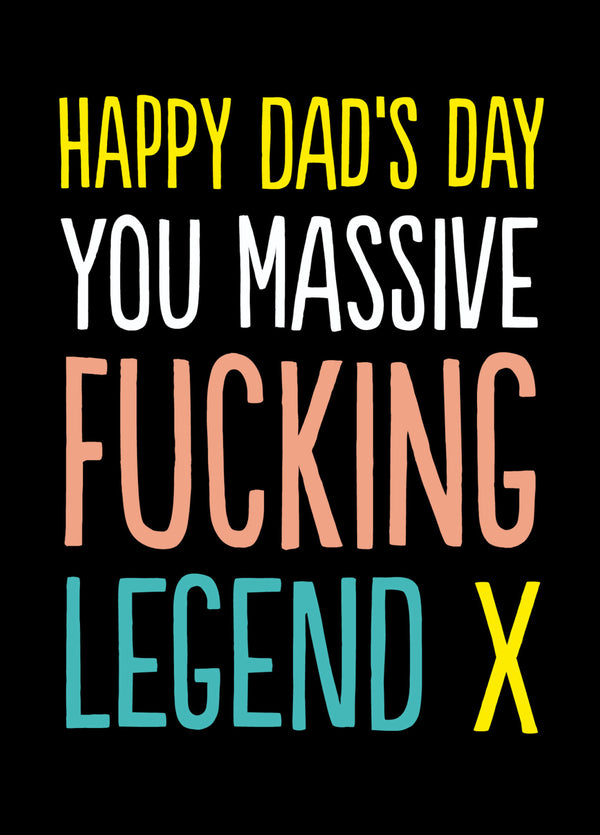 Rude Father's Day Card 'Dad Legend'