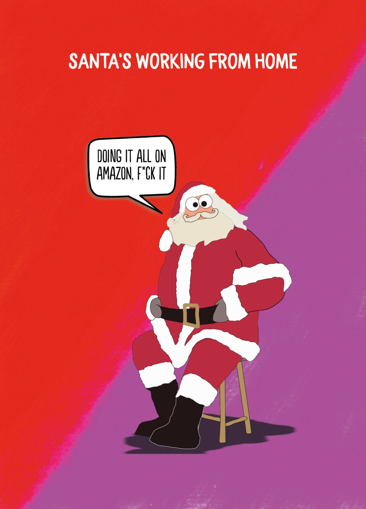 Funny Christmas Card - 'Amazon'