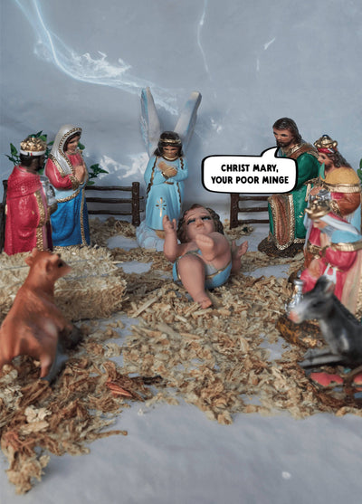 Funny Christmas Card - 'Minge'
