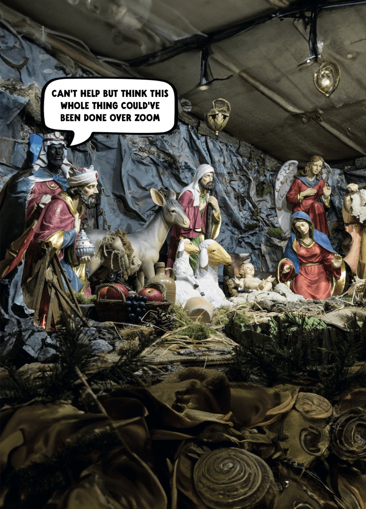 Funny Nativity Christmas Card - 'Zoom'