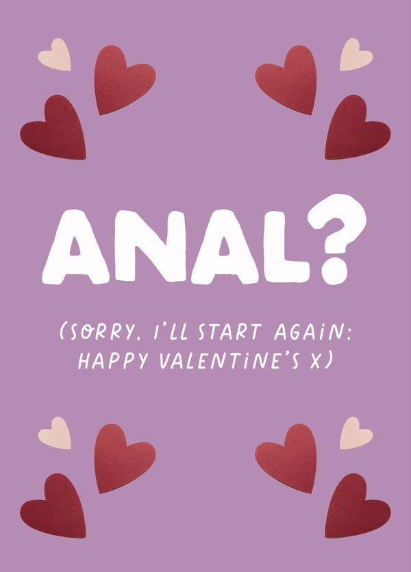 Rude Valentine's Card - 'Anal?'