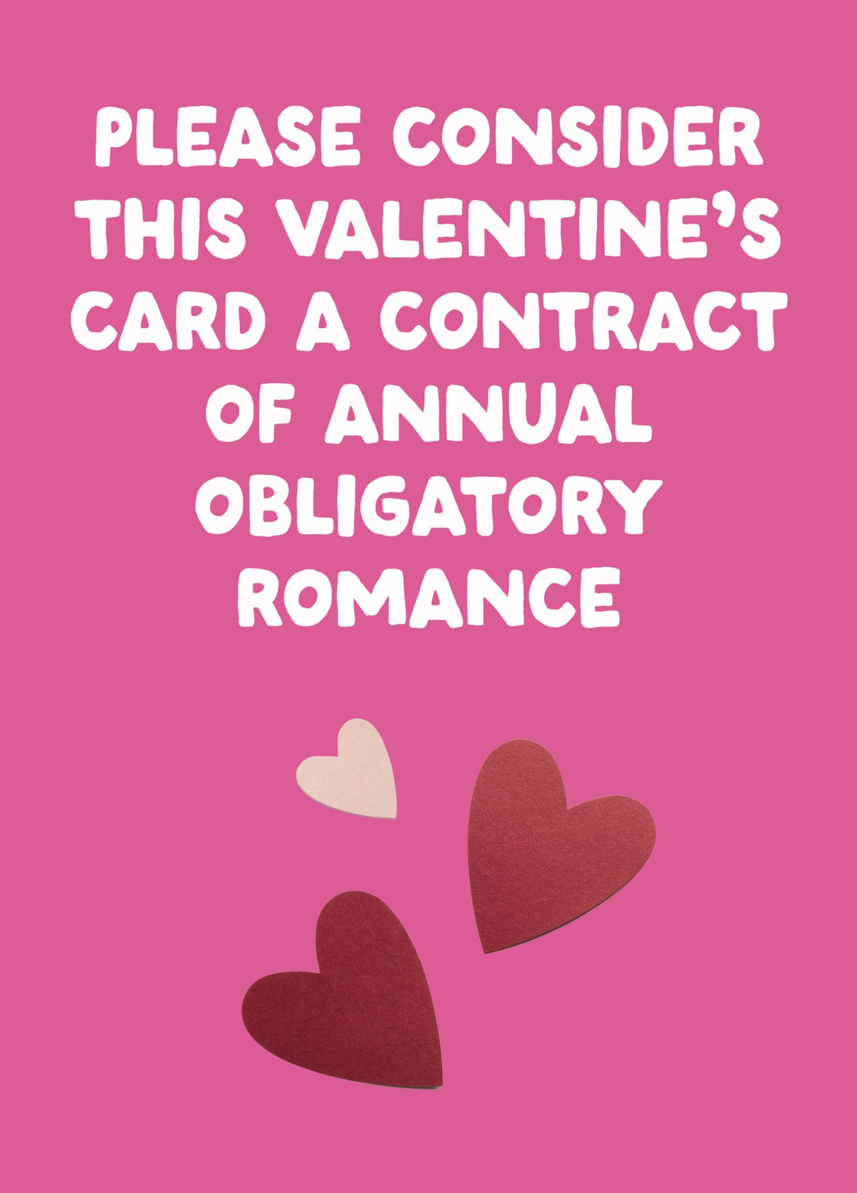 Funny Valentine's Card - 'Contract'