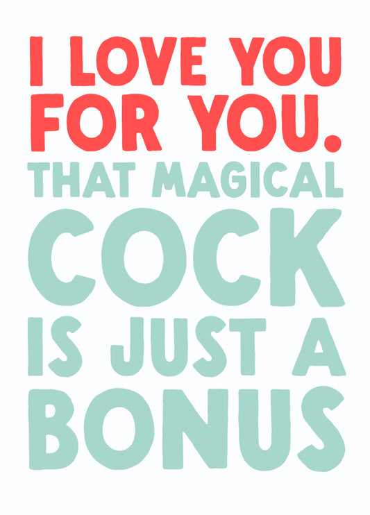 Funny Valentine's Card - 'Bonus'