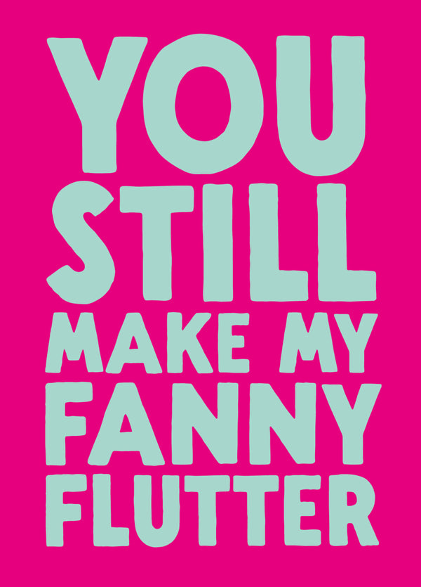 Funny Valentine's Card - 'Flutter'