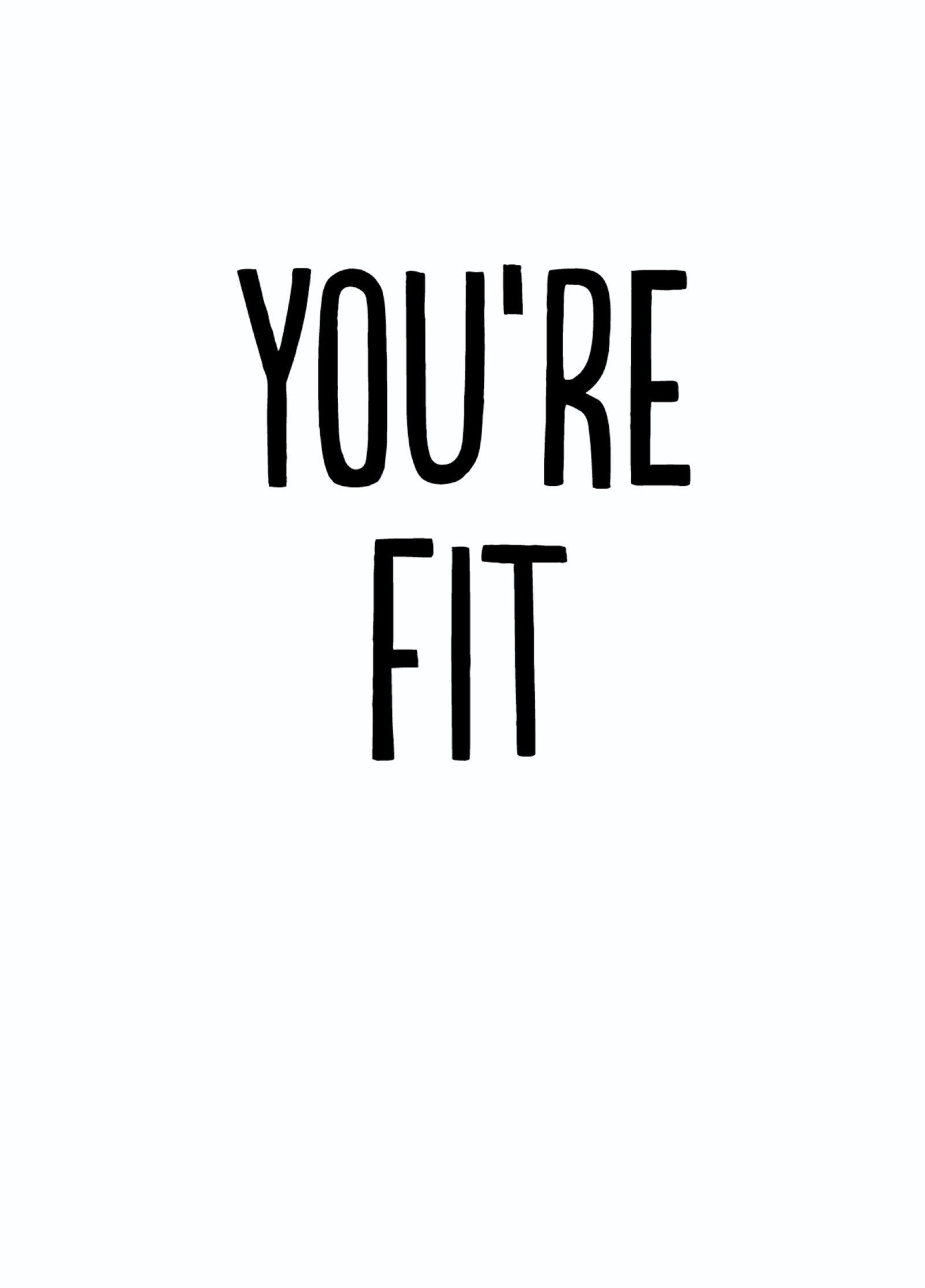 Funny Valentine's Card - 'Fit'