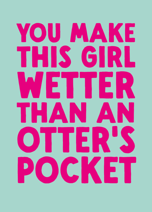 Funny Valentine's Card - 'Otter's Pocket'