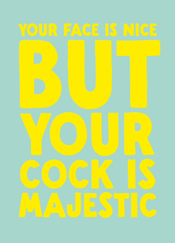 Funny Valentine's Card - 'Majestic Cock'