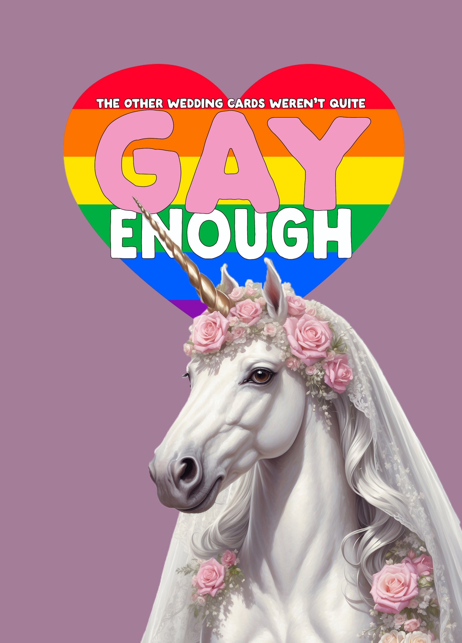 Funny Gay Wedding Card - 'Not Gay Enough'