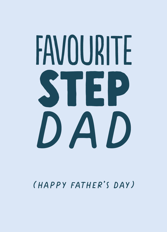 Funny Father's Day Card - 'Favourite Step Dad'