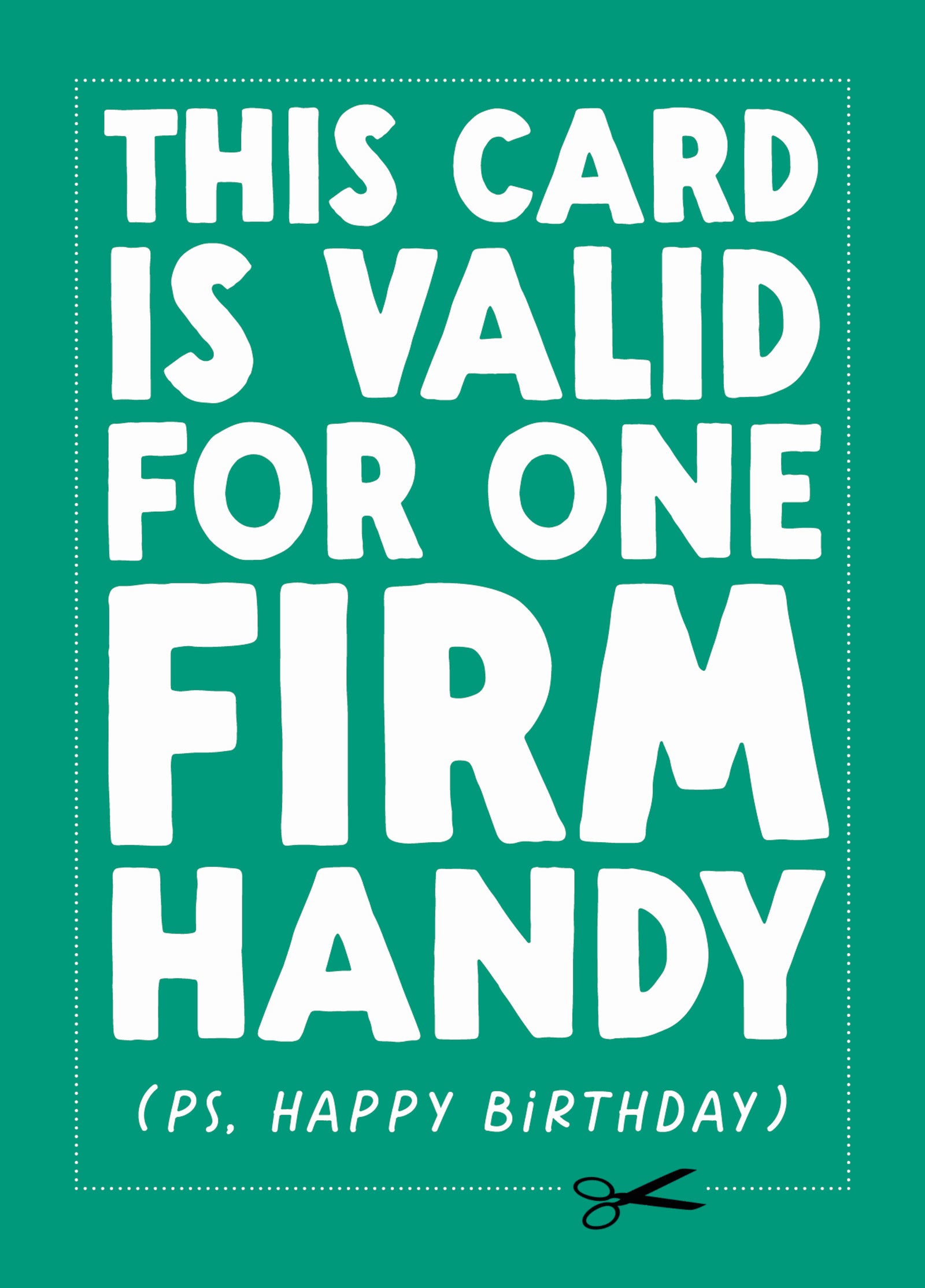 Rude Birthday Card - 'Birthday Handy'