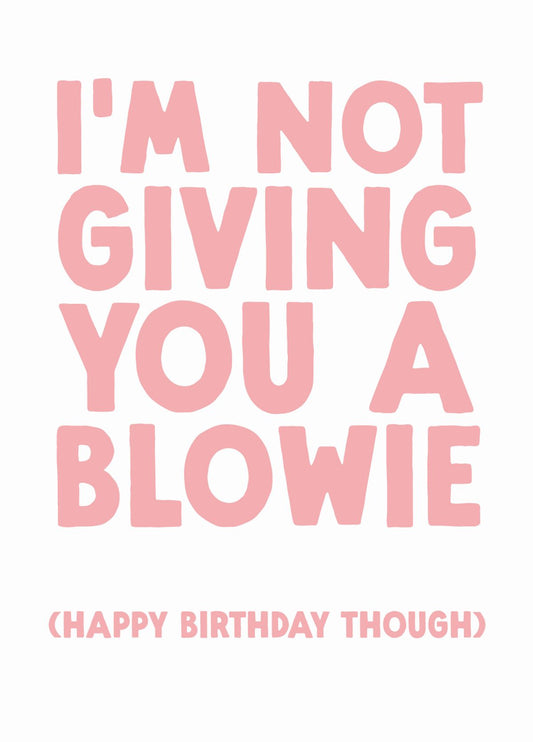 Funny Partner Birthday Card - 'No Blowie'