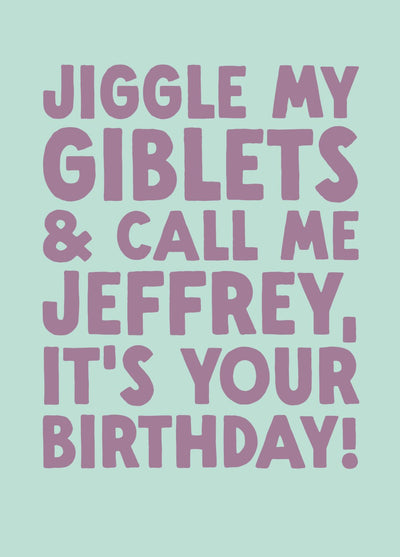 Funny Birthday Card - 'Jeffrey'