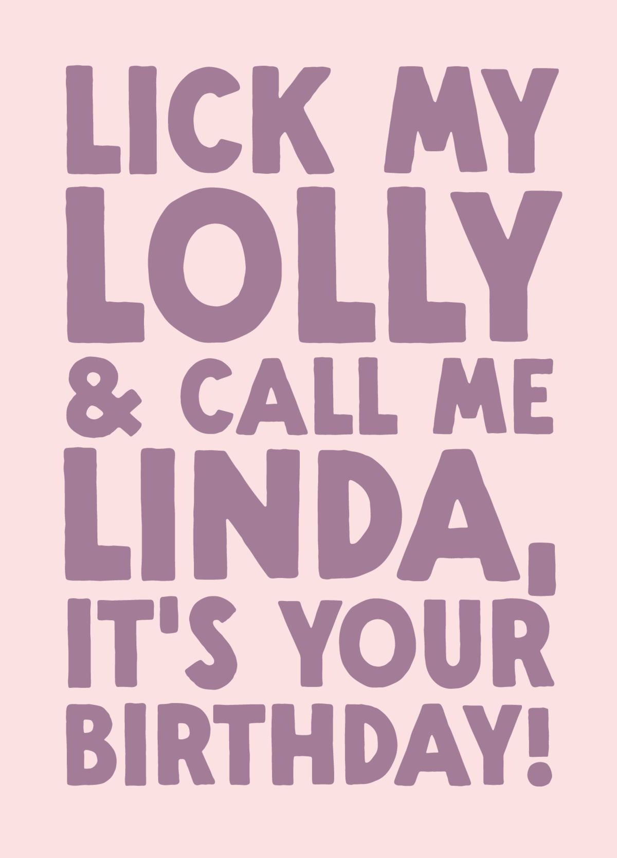 Funny Birthday Card - 'Linda'