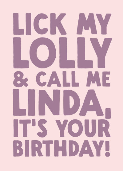 Funny Birthday Card - 'Linda'