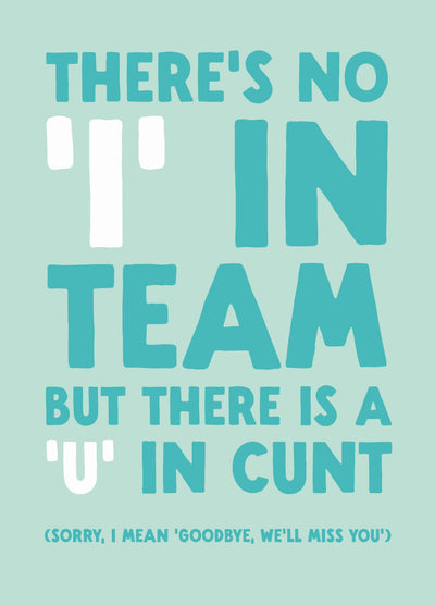Rude Leaving Card - 'In In C*nt'