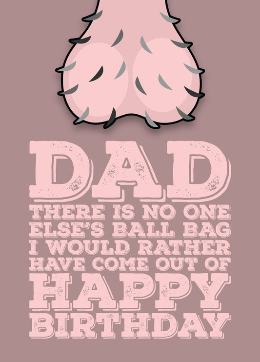 Dad's Birthday Ballbag Card