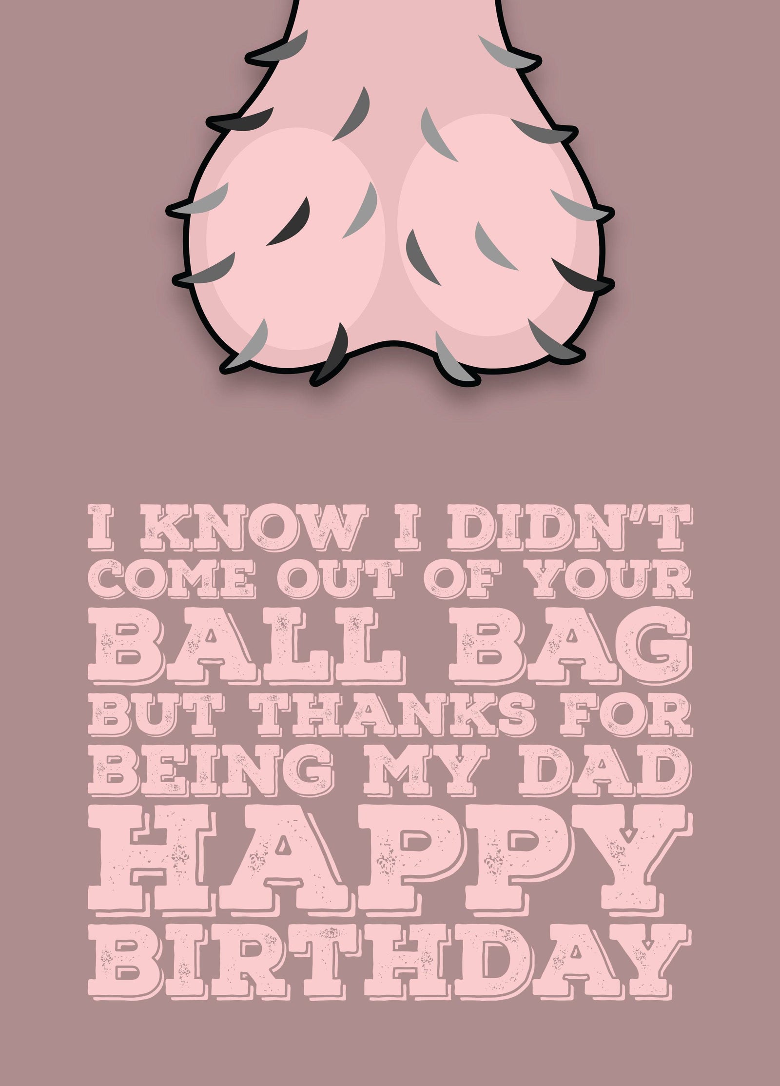 Step Dad's Birthday Ballbag Card
