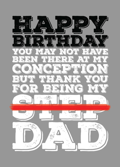 Happy Birthday To My Step Dad Card