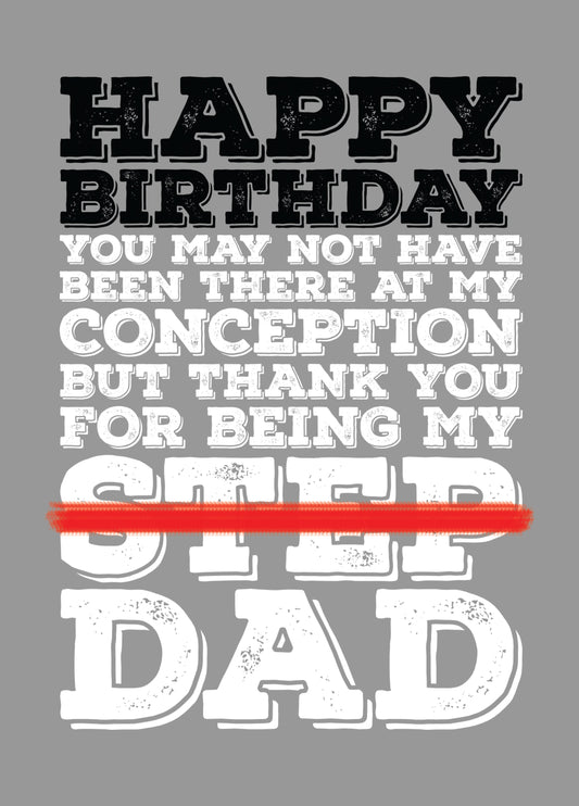 Happy Birthday To My Step Dad Card