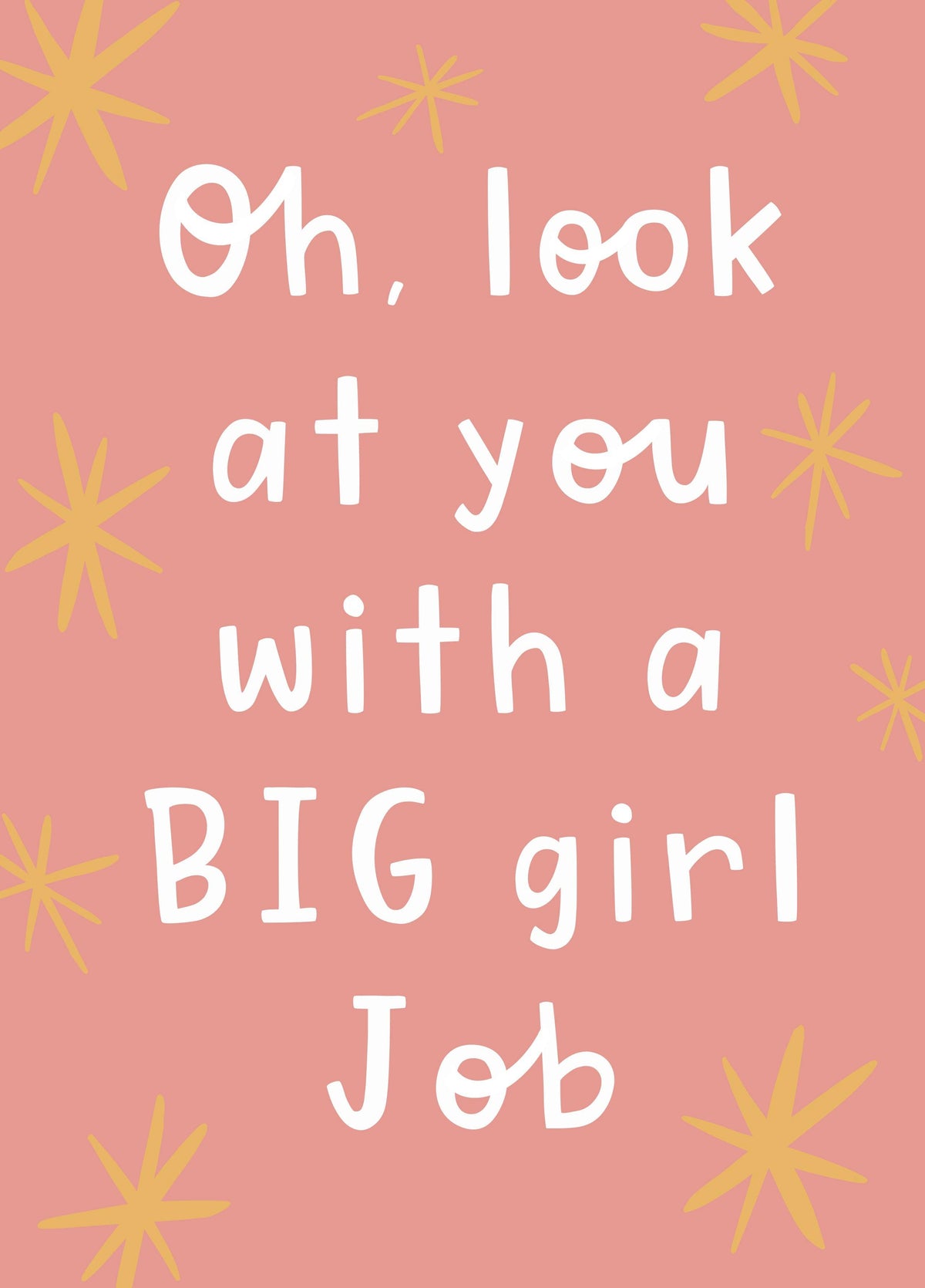 Big Girl New Job Card