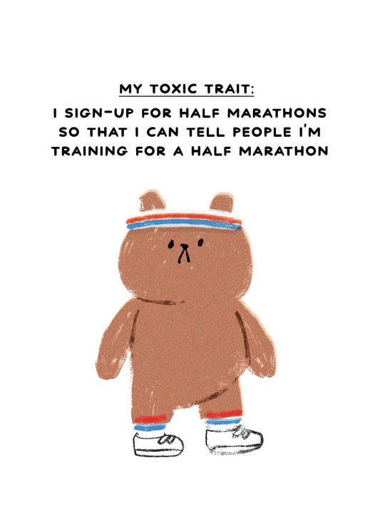 Toxic Trait Half Marathon Card
