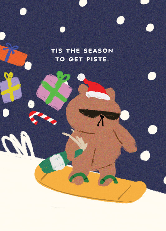 Season To Get Piste Christmas Card