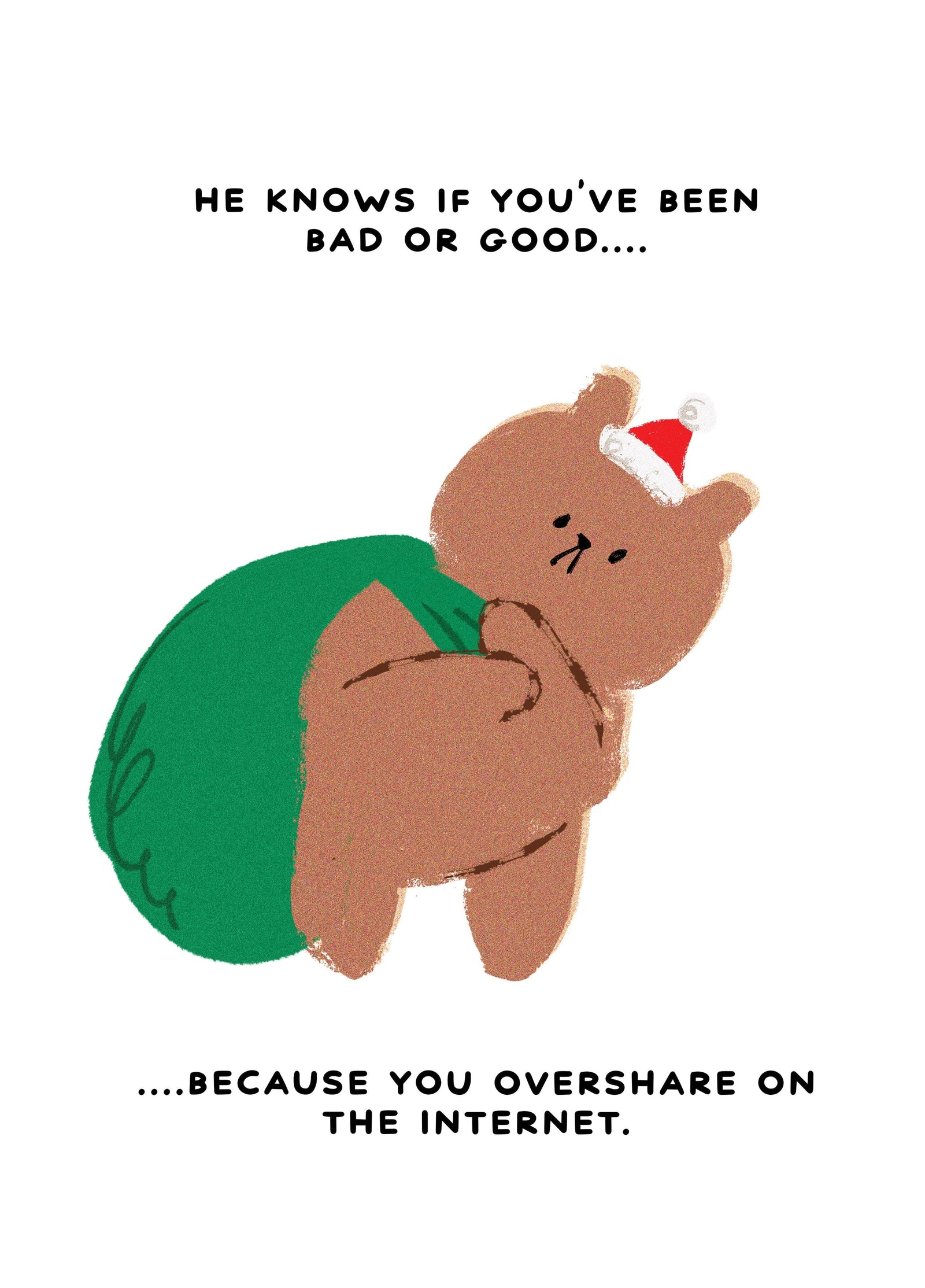 Overshare On The Internet Christmas Card
