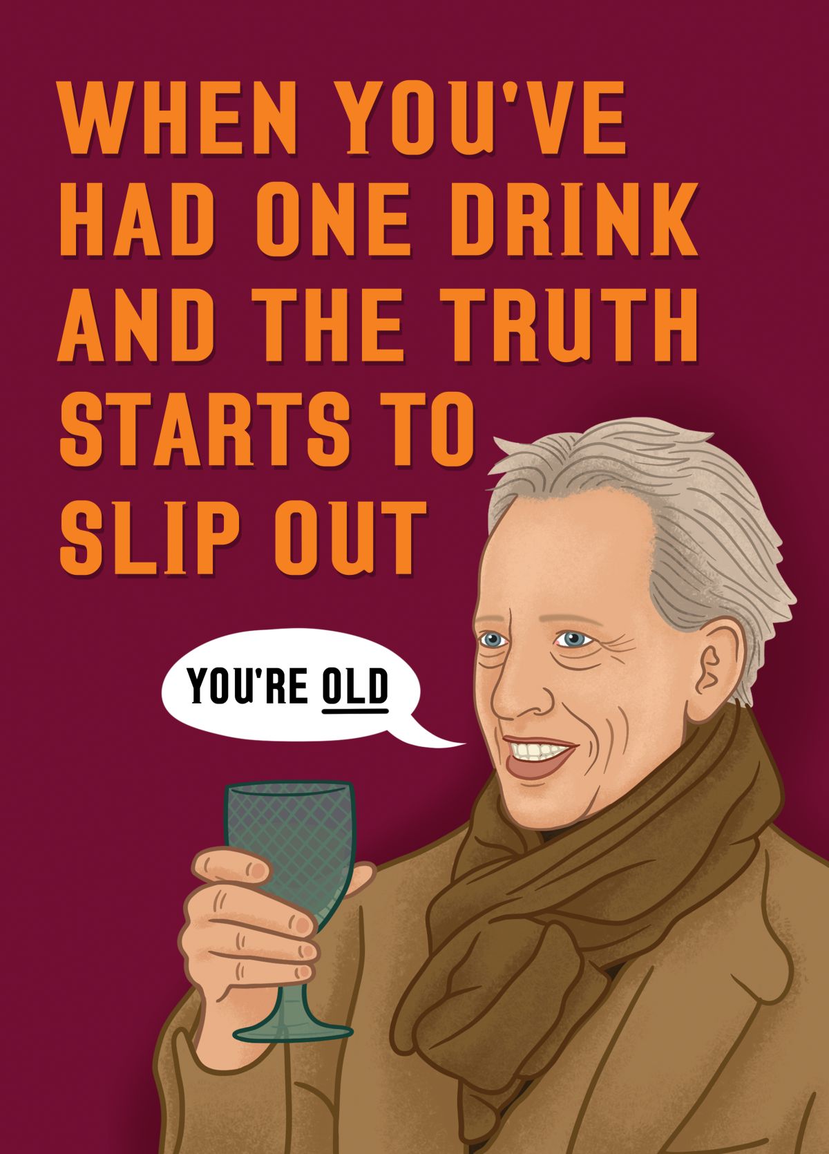 Funny Birthday Card - Richard E. Grant - Celebrity Traitors