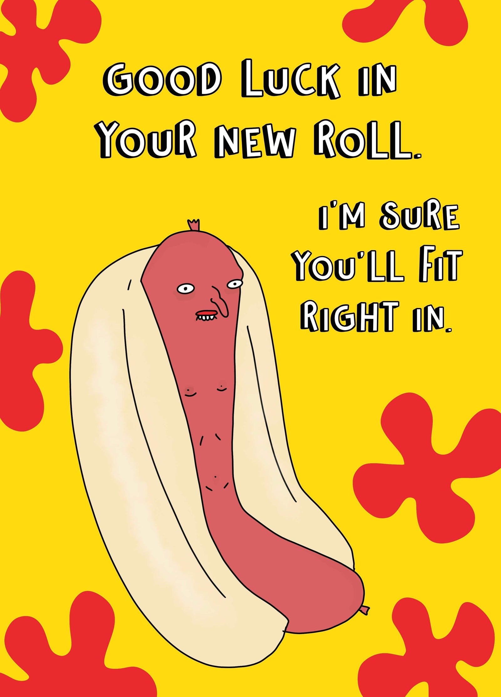 Hot Dog Pun New Job Leaving Card