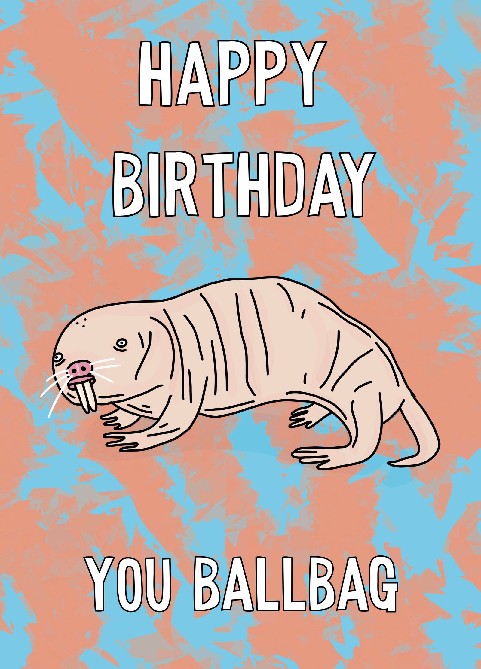 Funny Molerat Ballbag Joke Card