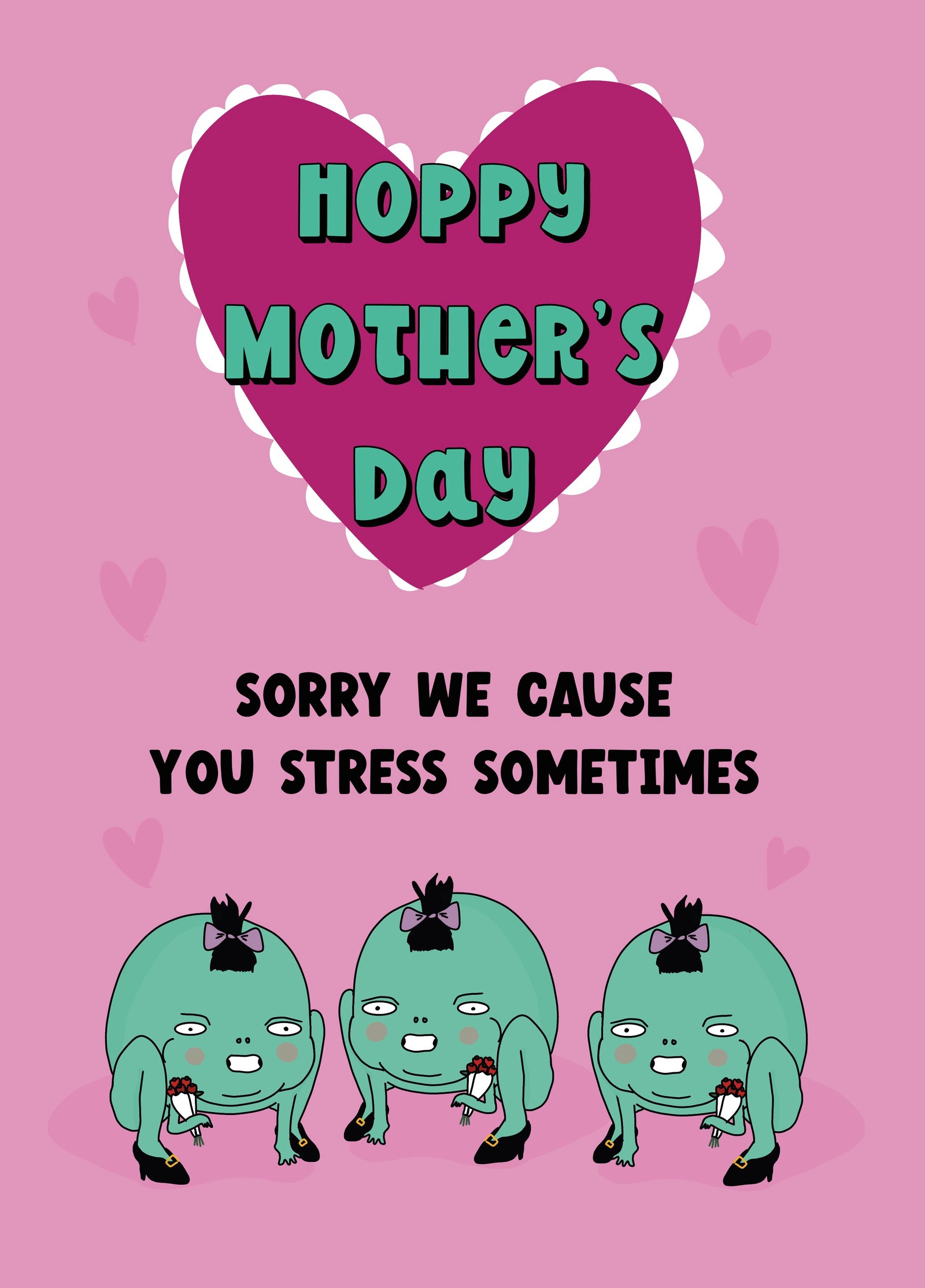 Kawaii Cute Frog Funny Mothers Day Card